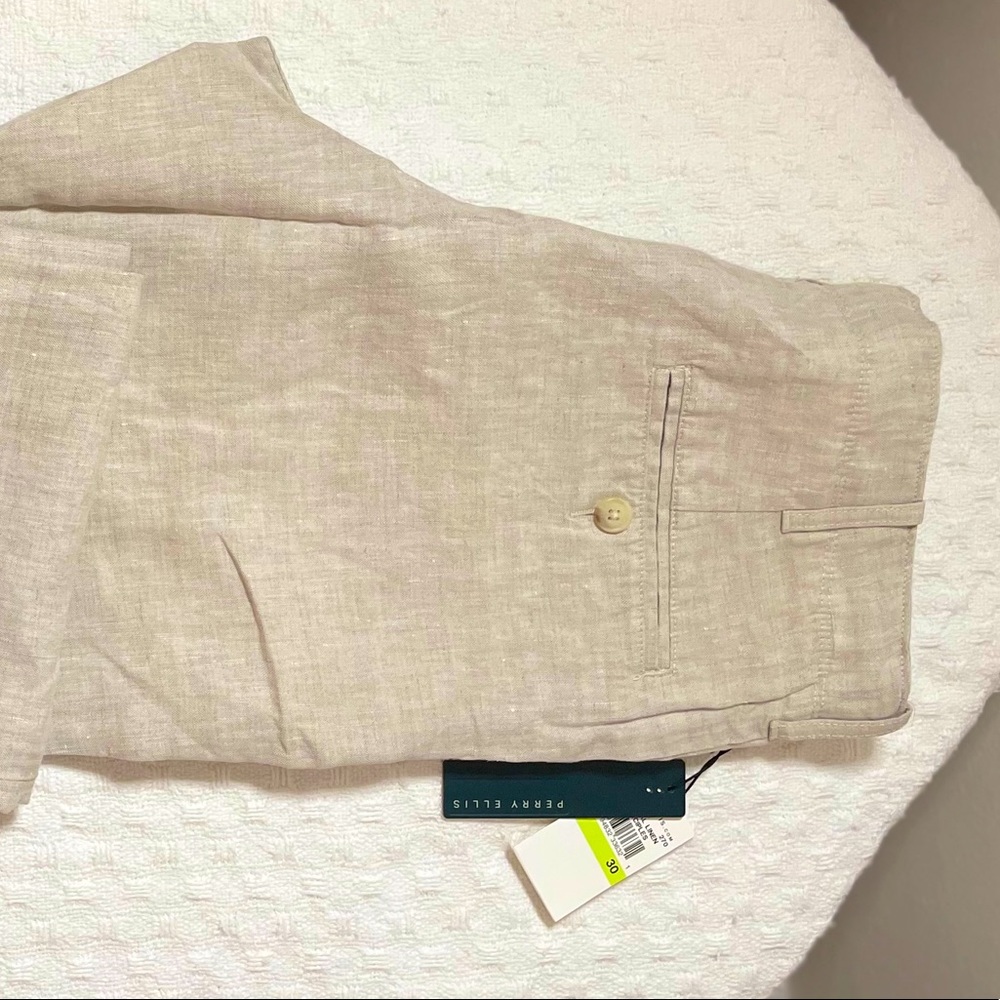 New Perry Ellis Linen straight cut trousers